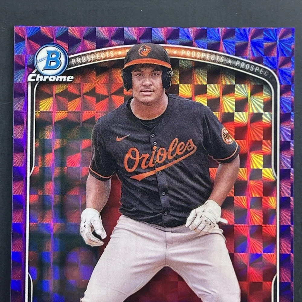 2025 Bowman Samuel Basallo Chrome Prospects Purple Geometric Refractor #/250